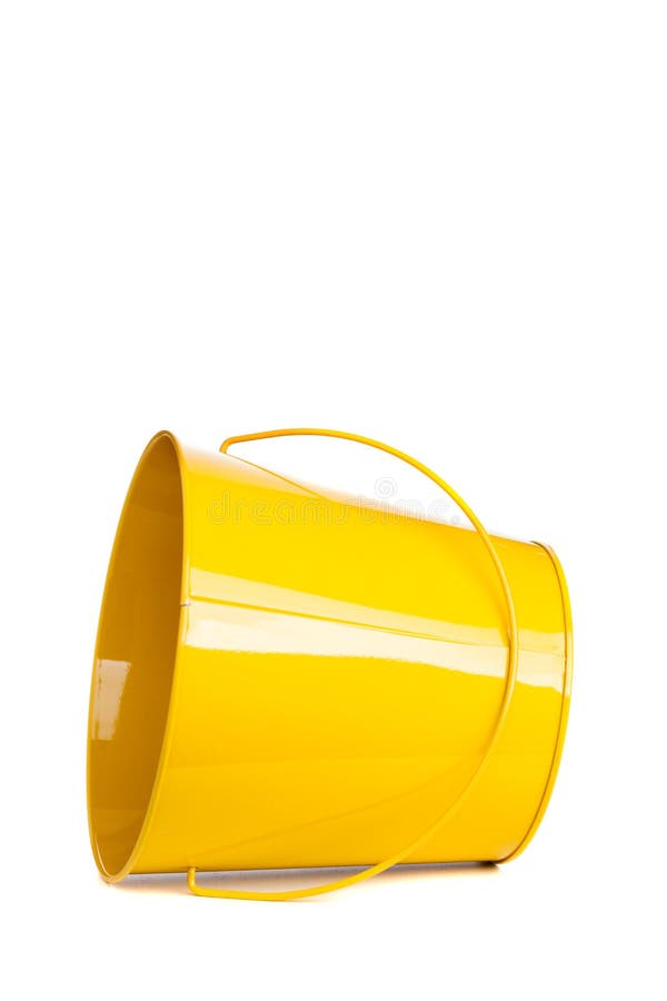 Yellow bucket stock photo. Image of container, steel 94870474