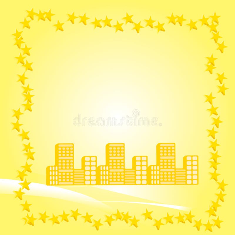 Yellow Building Background vector illustration