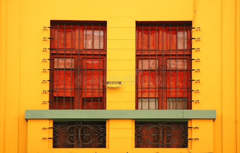 Yellow Building Wall stock photography