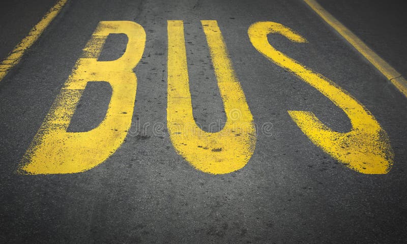 Yellow bus traffic sign.