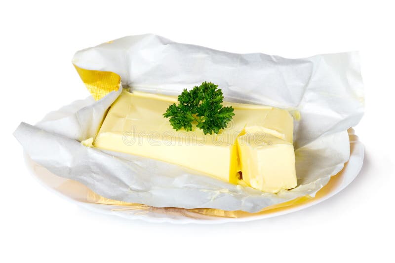 Yellow butter with fork stock image. Image of cooking 34722447