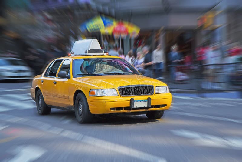 Yellow cab in New York. royalty free stock images