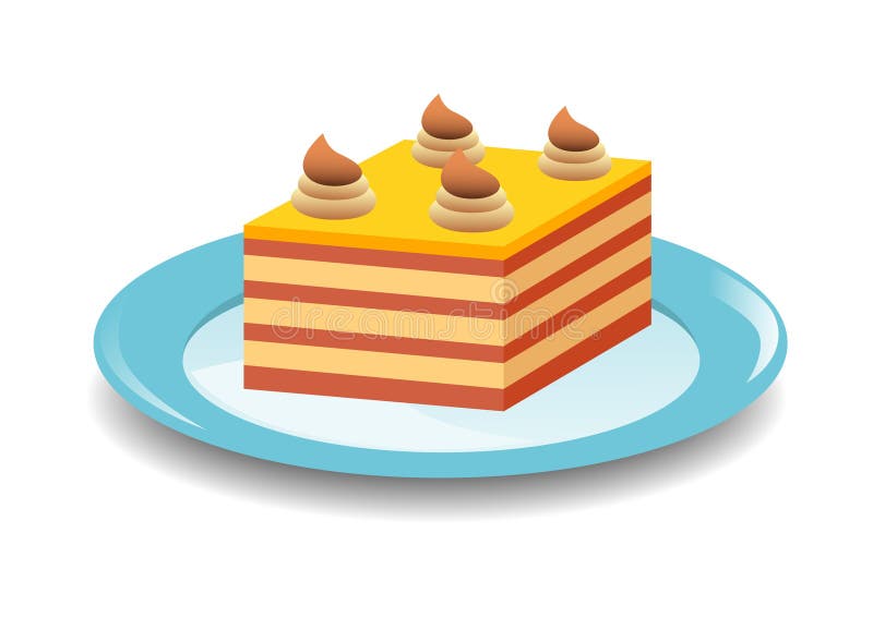 Yellow cake stock vector. Illustration of isolated, occasion 12236059