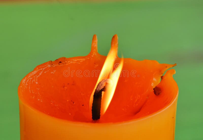 Yellow Candle Burning in Temple Stock Image Image of light, fire