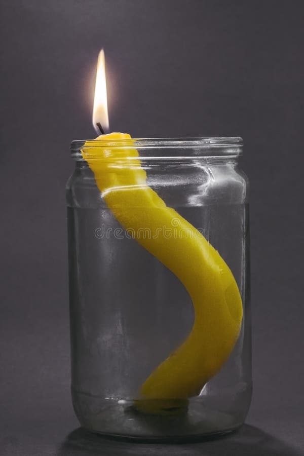 Yellow candle stock image. Image of decorative, candle 85960647