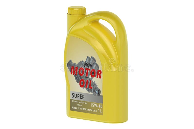 Yellow Canister Motor Oil 1L Stock Illustration Illustration of