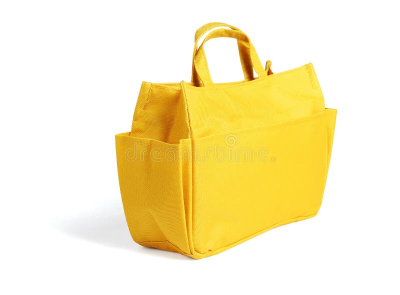 Yellow Canvas Hand Bag stock image. Image of personal 137943043