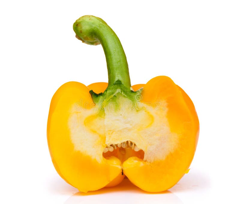 Yellow capsicum stock photography