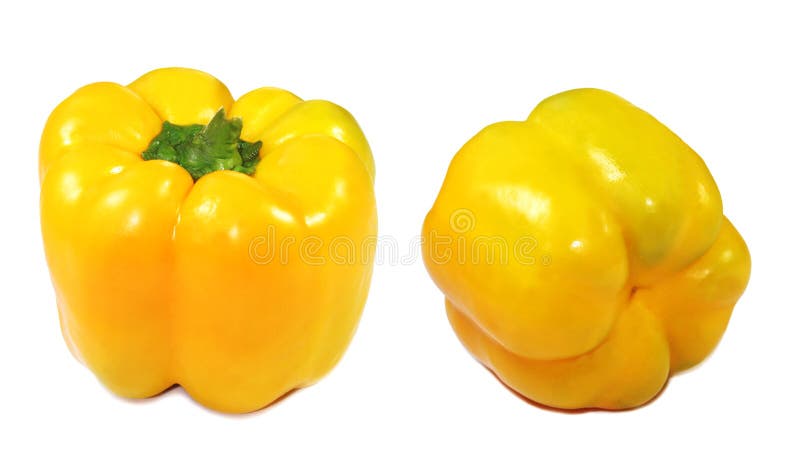 Yellow capsicum stock image