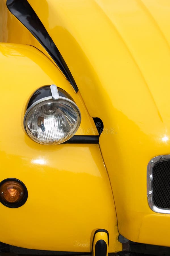 Yellow Car Front Light stock photo. Image of model, modern 3025344