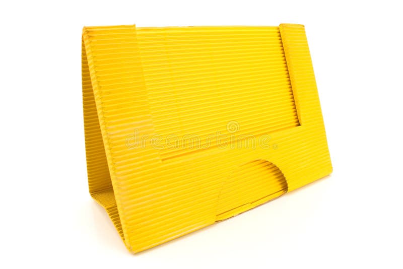Yellow Cardboard Paper Holder Stock Photo Image of yellow, schedule