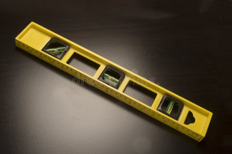 Yellow Carpenter s Level stock image. Image of measurement 68690795
