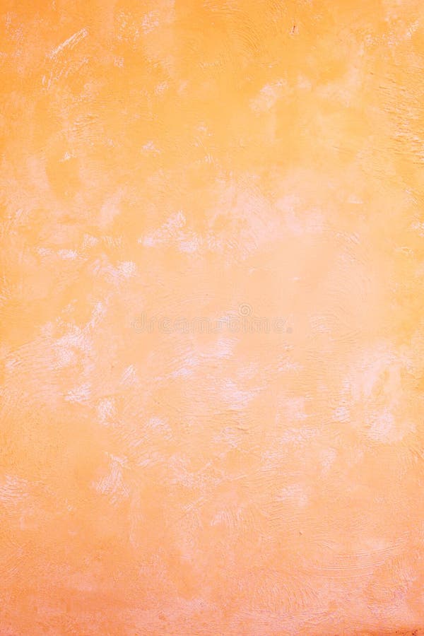 Yellow Cement Wall with Painted Brush Texture Stock Photo - Image of