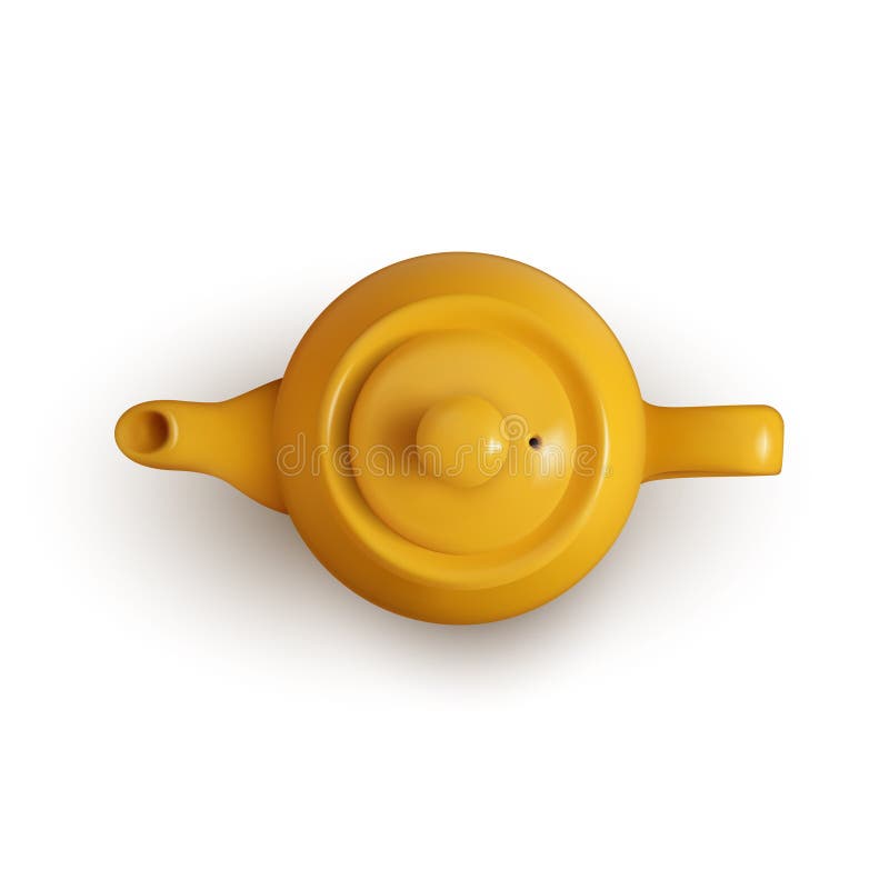 Yellow Ceramic Teapot stock vector. Illustration of decorative 157235765