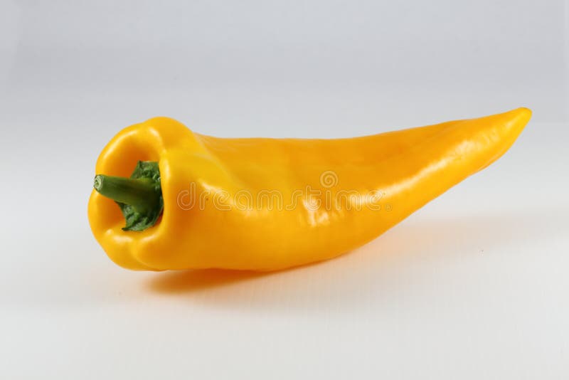 Yellow chilli pepper stock photo. Image of pepper, white - 53760670