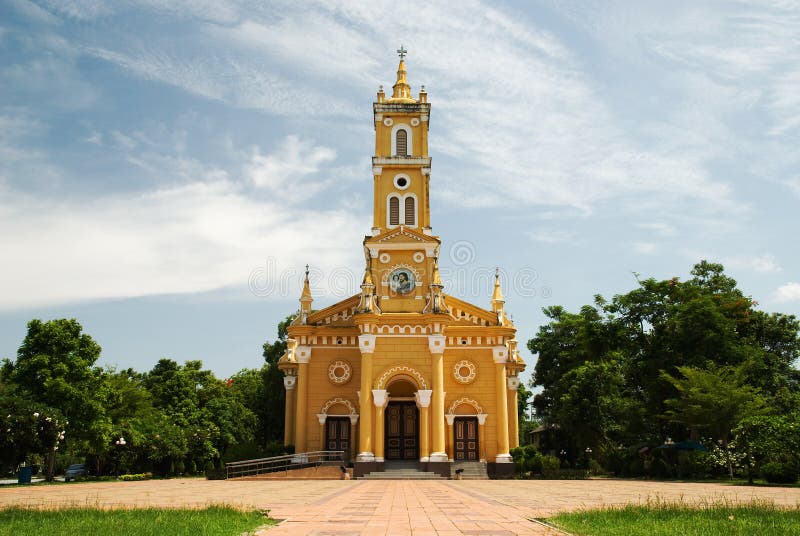 Yellow church stock photo. Image of worship, yellow, prayer 14763440