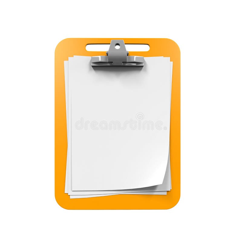 Yellow Clipboard stock illustration. Illustration of object 53814547