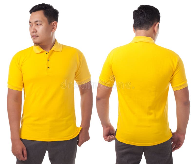 Yellow Polo Shirt Design Template Stock Photo - Image of back, sleeve ...