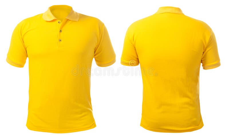 Yellow Collared Shirt Design Template Stock Photo - Image of human ...