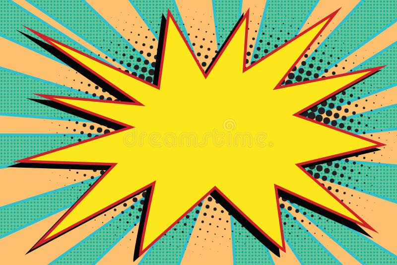 Yellow Comic Burst Explosion Pop Art Stock Vector Illustration Of Cartoon Discussion