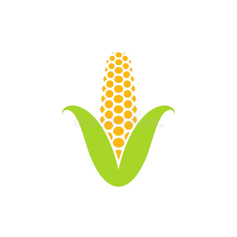 Yellow corn. Icon stock illustration