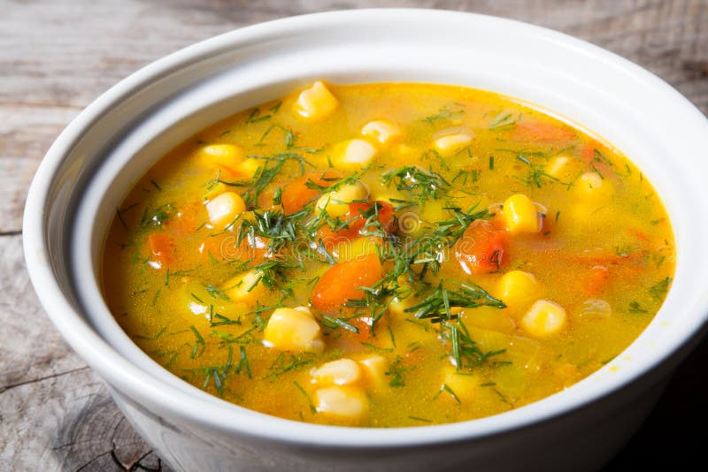 Yellow corn soup stock photos Yellow corn soup stock photos