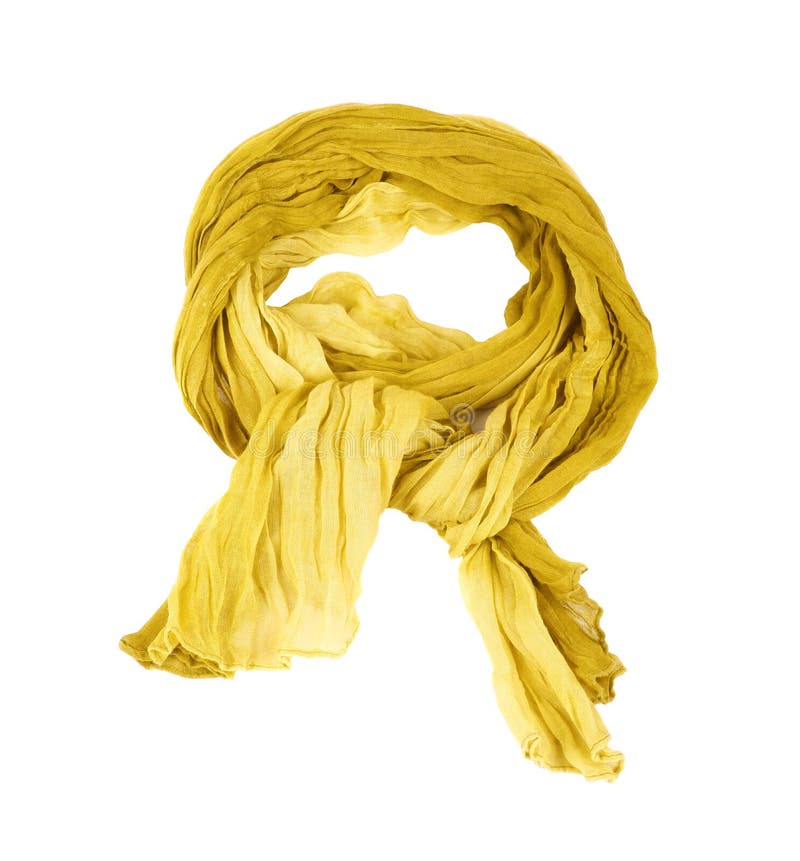 Yellow cotton scarf stock image. Image of autumn, curve 16668645