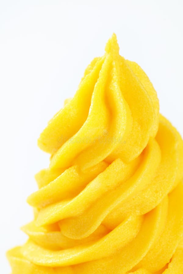 Swirl of yellow cream - detail. Serve vanilla stock images, royalty-free photos and pictures