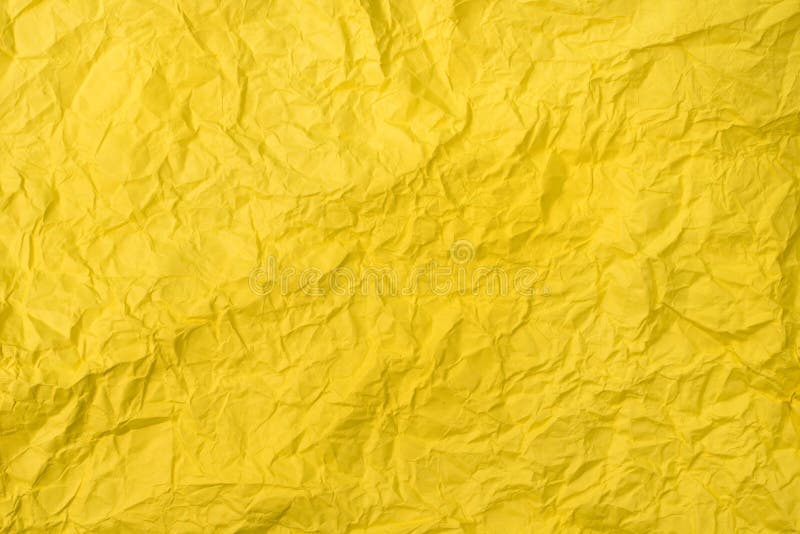 Yellow Crumpled Paper Texture As Background Stock Image - Image of folded,  abstract: 130982507