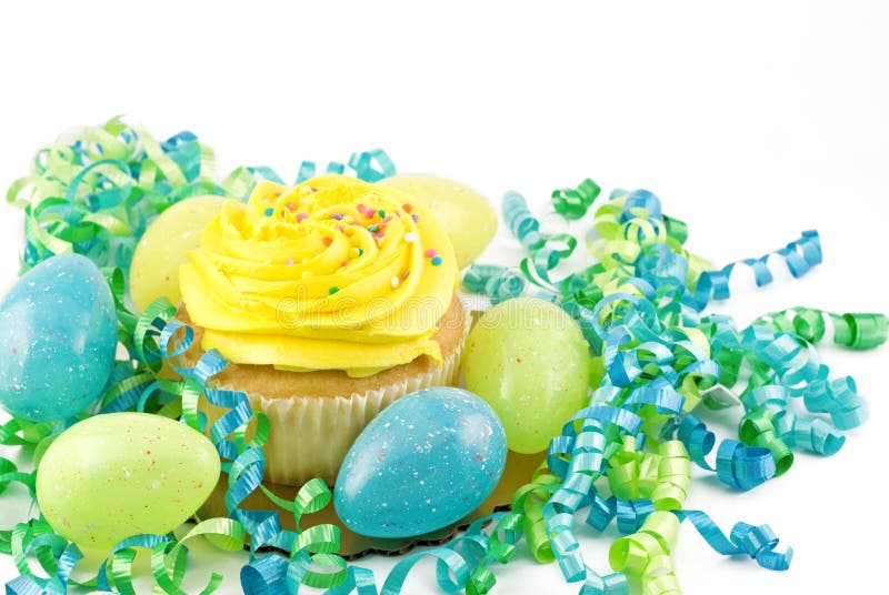 Easter Cupcakes With Candy Sprinkles Stock Photo Image of decorations