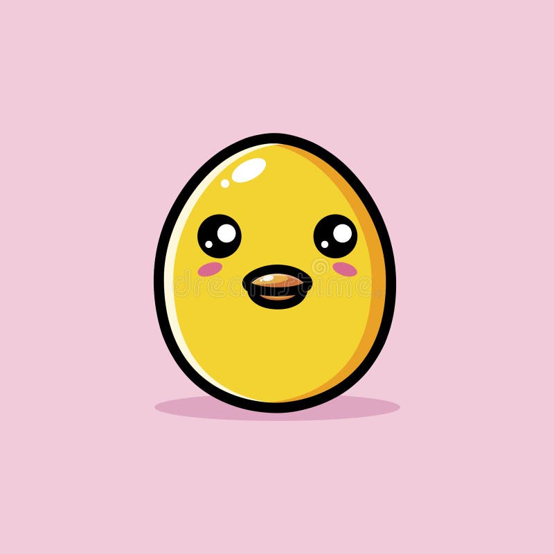 Yellow Cute Egg Cartoon Character Design Stock Vector - Illustration of  funny, farmer: 211800035