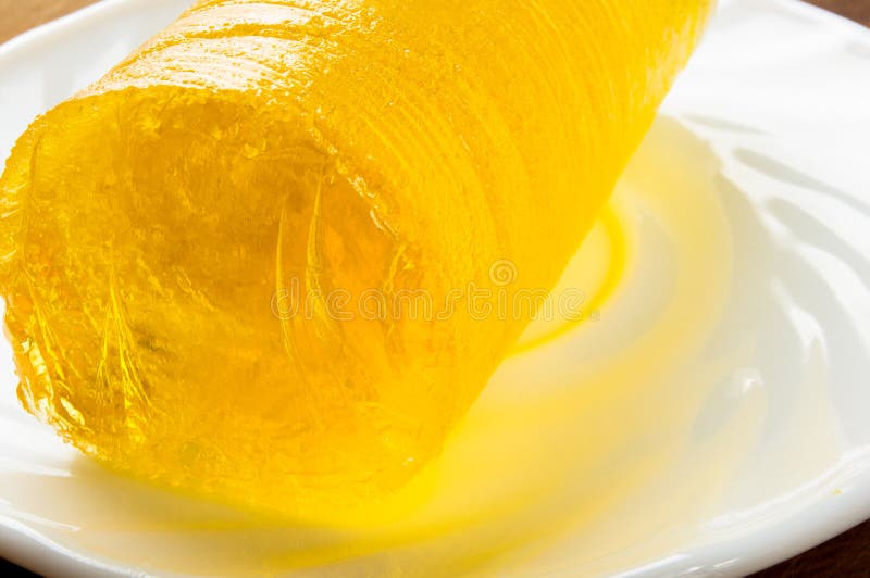 Yellow diet marmalade stock image. Image of fresh, dessert 72559113