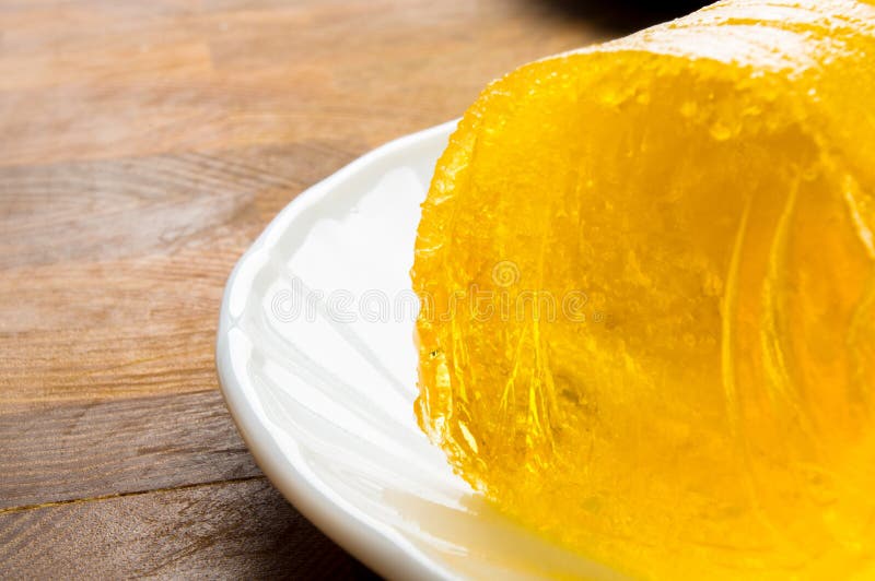 Yellow diet marmalade stock image. Image of fresh, dessert 72559113