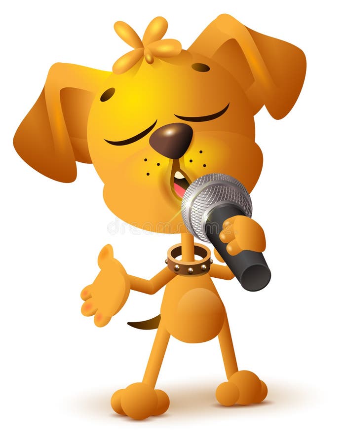 Yellow Dog Singing Solo Microphone Stock Vector - Illustration of canine, performer: 89783385 Yellow Dog Singing Solo Microphone Stock Vector - Illustration of canine, performer: 89783385