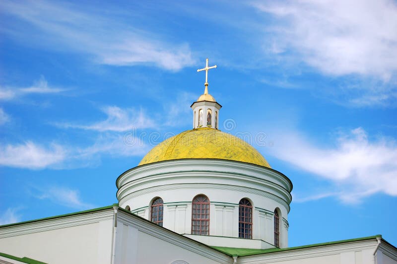 Yellow dome of the Church stock image. Image of culture 43697063
