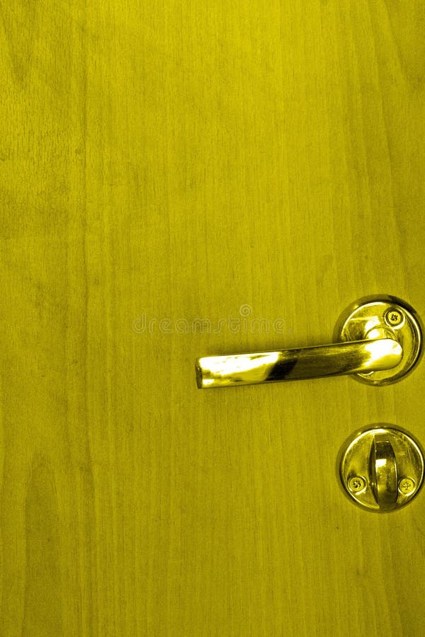 Yellow door stock image