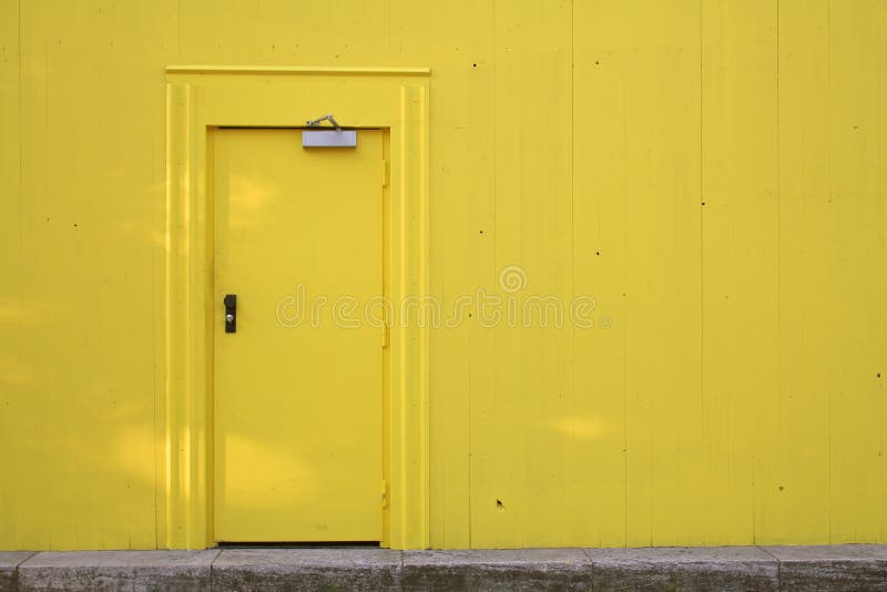 Yellow door and wall