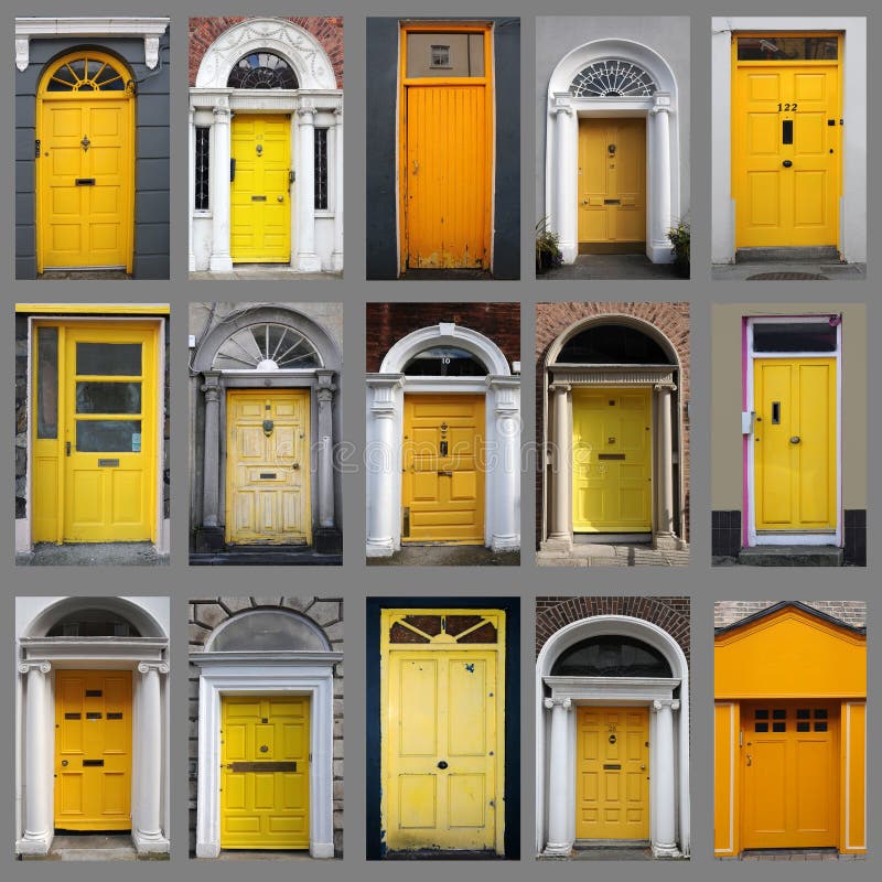 Yellow doors royalty free stock photo Yellow doors royalty free stock photo