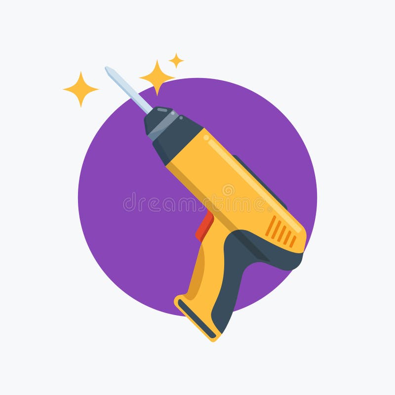 The Yellow Drill. Isolated Vector Illustration Stock Illustration