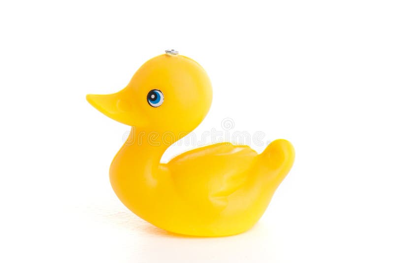 Yellow duck toy stock image