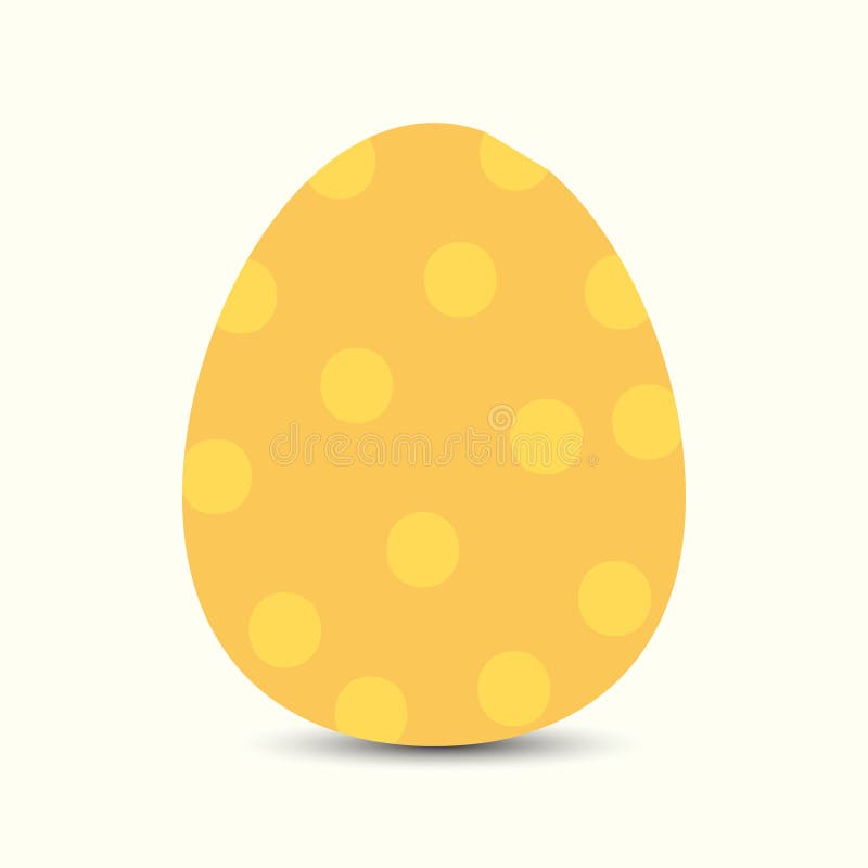 Yellow Easter Egg Vector Illustration Stock Vector Illustration of