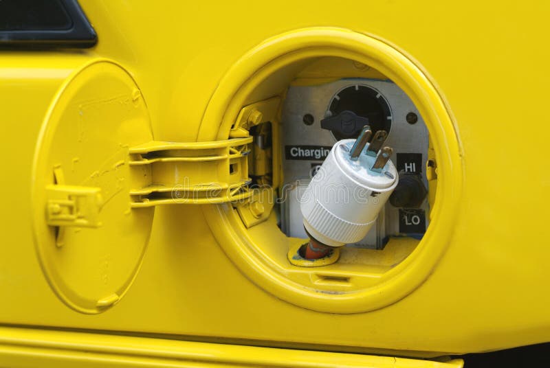 Yellow electric plug