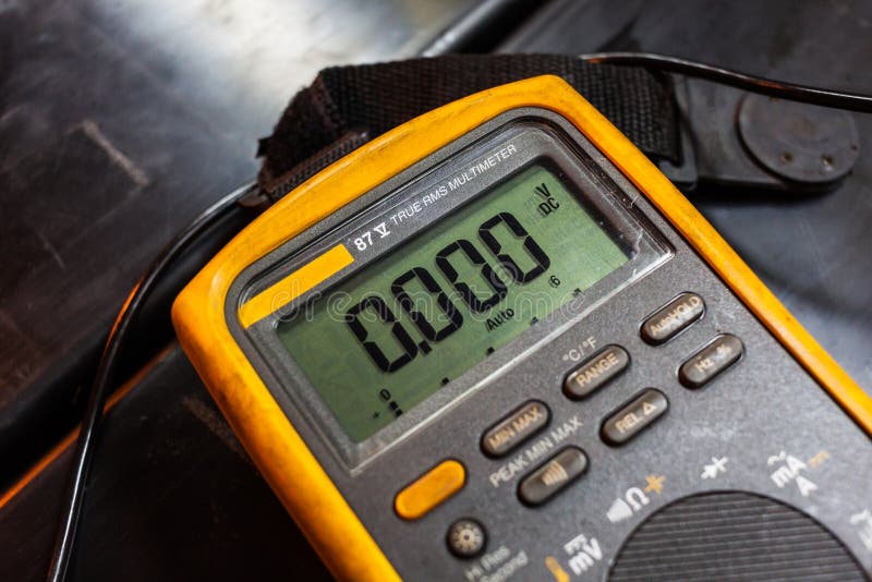 Yellow Electrical Multimeter. Stock Photo Image of connection