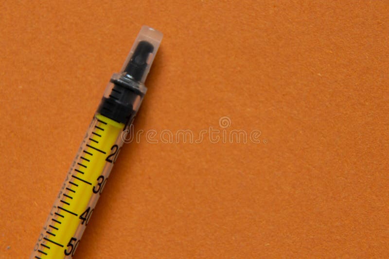 Pile Insulin Needles Orange Caps Stock Photo 2239876679