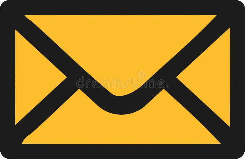 Yellow Envelope icon stock vector. Illustration of address 107163216