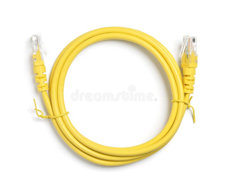 Yellow cable stock image. Image of cable, data 216980037
