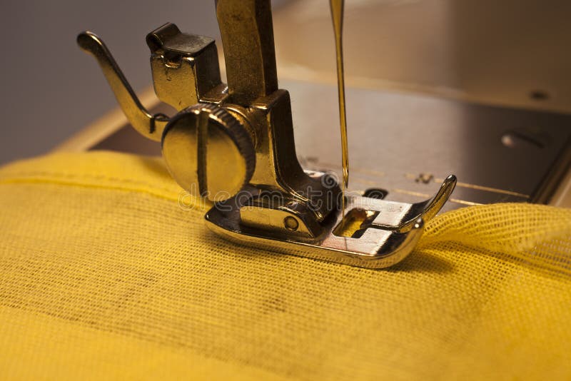 Fabric and sewing machine stock image. Image of needle 29805915