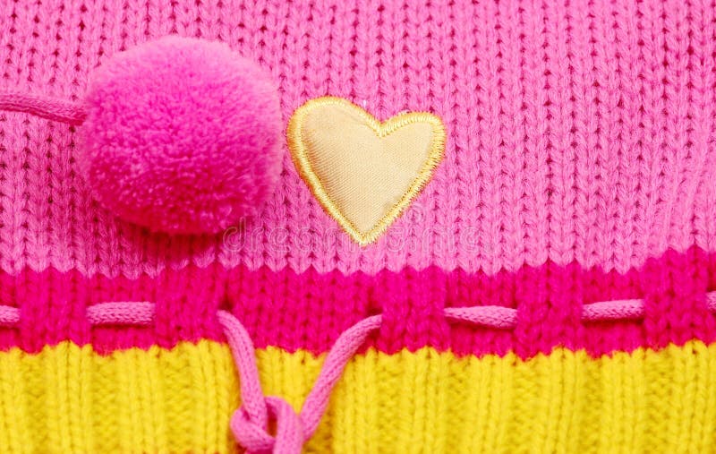 Yellow fabric heart