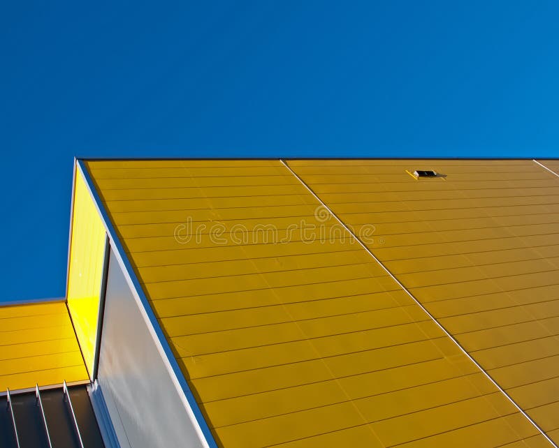 Blue and gray facade stock image. Image of industrial - 12013523