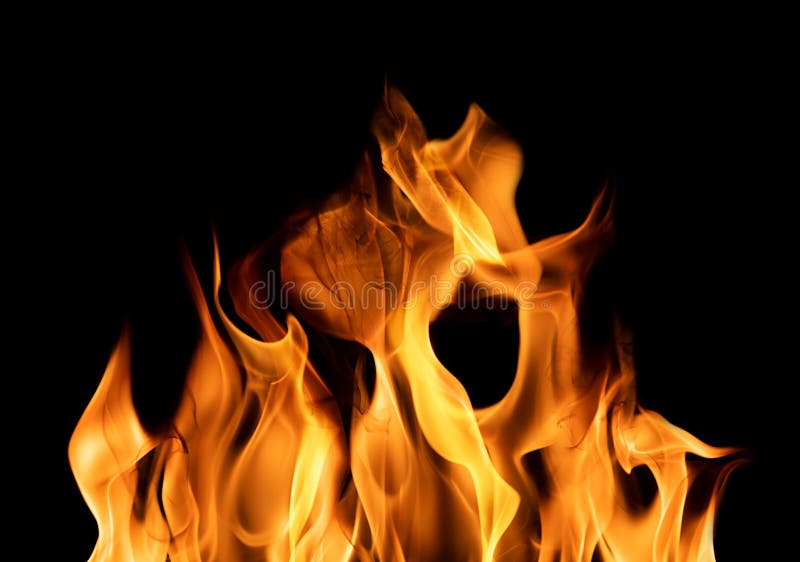 Yellow Fire Hot Sparks Isolated on Black Stock Photo Image of closeup